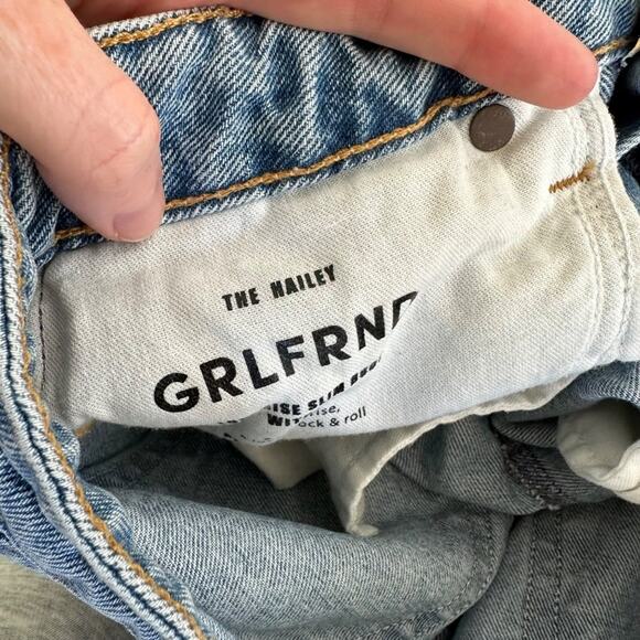 GRLFRND - The Hailey Low Rise Slim Boot Cut Distressed Jeans - Picture 6 of 8